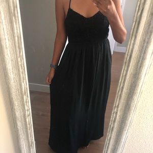 ✨Black Crochet Maxi Dress✨
